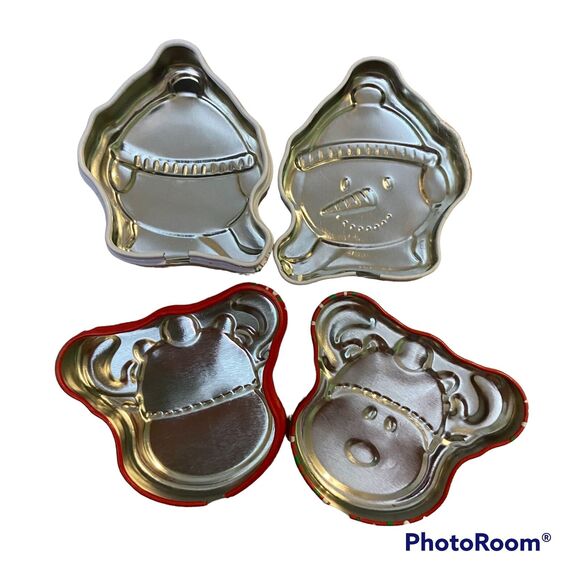 Galerie Miniature Tins Set of 2 Christmas Snowman Reindeer Character Container - Picture 7 of 8